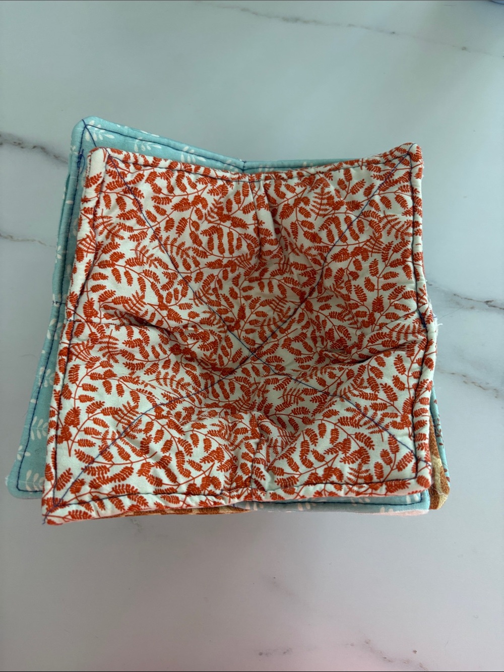 Handmade set up four bowl cozies microwavable great for hot or cold‎ foods